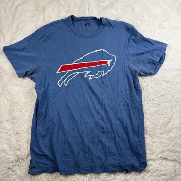 '47 Brand Buffalo Bills Short Sleeve Crew Neck T-Shirt NFL Blue Women's Large - Picture 1 of 5